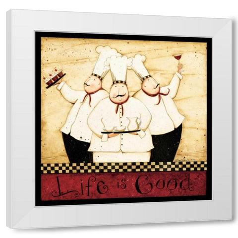 Life Of A Chef White Modern Wood Framed Art Print by DiPaolo, Dan