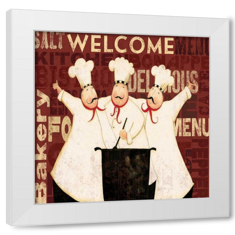 Welcome Chef White Modern Wood Framed Art Print by DiPaolo, Dan