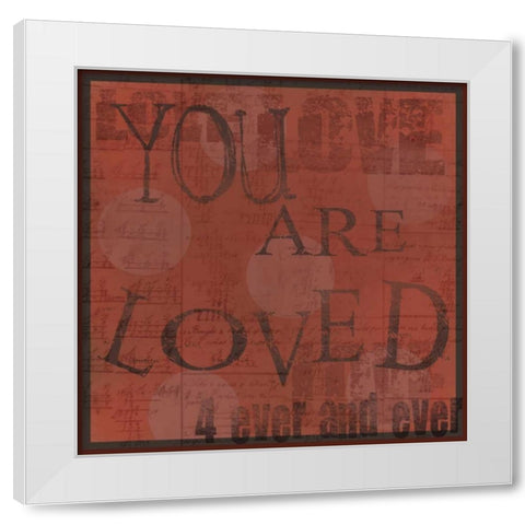 Loved 2 White Modern Wood Framed Art Print by DiPaolo, Dan