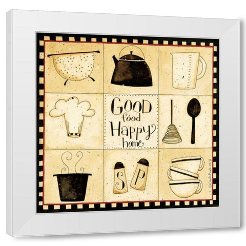 Good Food White Modern Wood Framed Art Print by DiPaolo, Dan