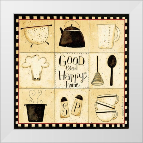 Good Food White Modern Wood Framed Art Print by DiPaolo, Dan