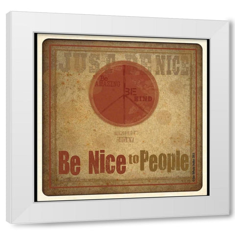 Peace White Modern Wood Framed Art Print by DiPaolo, Dan