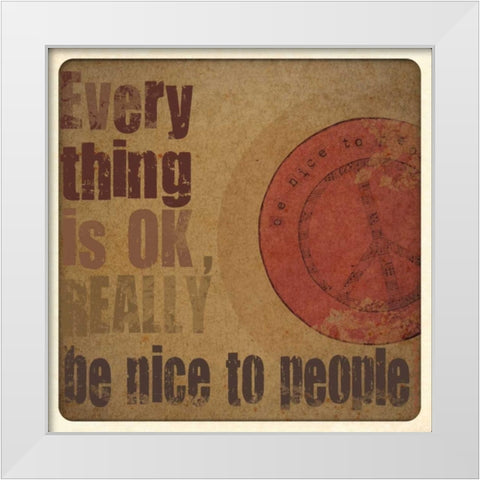 Its OK White Modern Wood Framed Art Print by DiPaolo, Dan