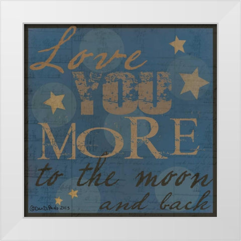 Love You More Final White Modern Wood Framed Art Print by DiPaolo, Dan
