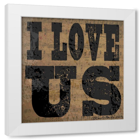 I love Us White Modern Wood Framed Art Print by DiPaolo, Dan