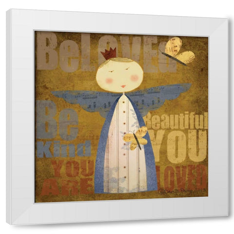Beautiful You White Modern Wood Framed Art Print by DiPaolo, Dan