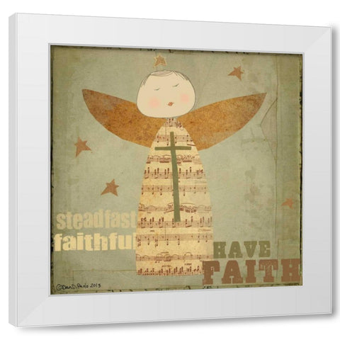 Faithful Angel 4 White Modern Wood Framed Art Print by DiPaolo, Dan