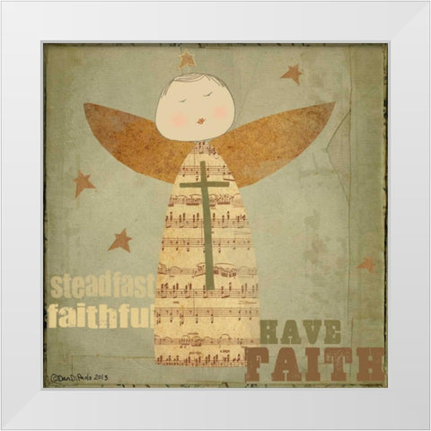 Faithful Angel 4 White Modern Wood Framed Art Print by DiPaolo, Dan