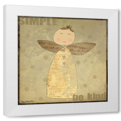 Simple Angel 5 White Modern Wood Framed Art Print by DiPaolo, Dan