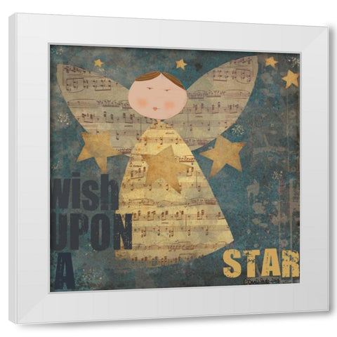 Star Angel 6 White Modern Wood Framed Art Print by DiPaolo, Dan