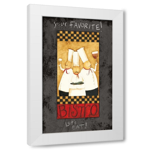 New Bistro White Modern Wood Framed Art Print by DiPaolo, Dan