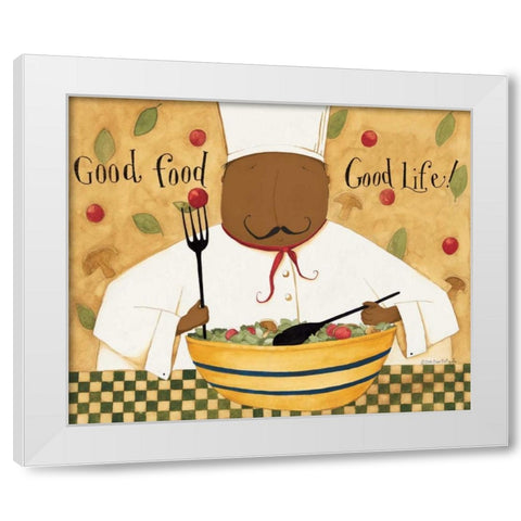 Good Food White Modern Wood Framed Art Print by DiPaolo, Dan