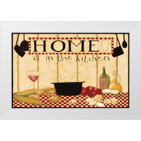 Home Is In The Kitchen 2 White Modern Wood Framed Art Print by DiPaolo, Dan