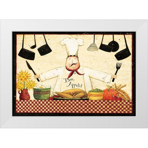 Bon Appetit White Modern Wood Framed Art Print by DiPaolo, Dan