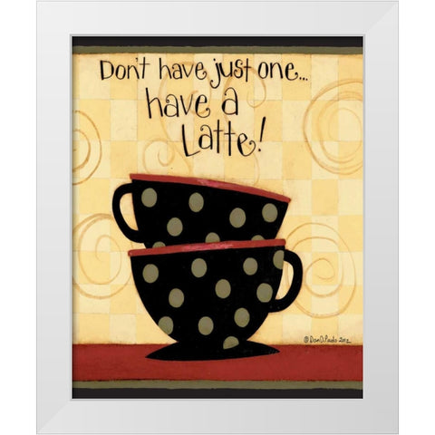 Two Latte Please White Modern Wood Framed Art Print by DiPaolo, Dan