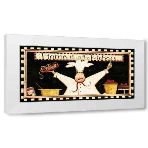 Happy Chef White Modern Wood Framed Art Print by DiPaolo, Dan