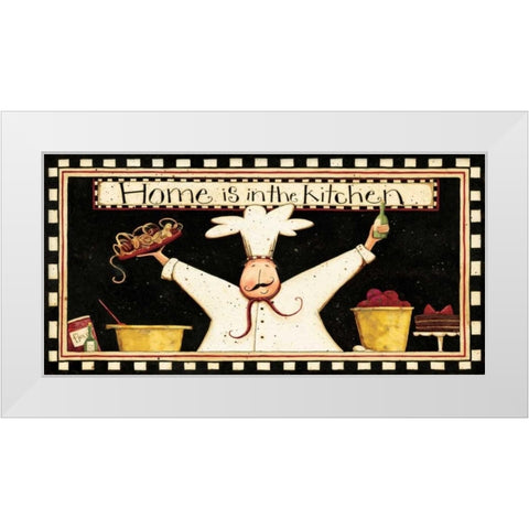 Happy Chef White Modern Wood Framed Art Print by DiPaolo, Dan
