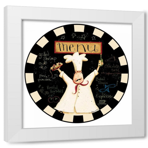 Menu Sussan White Modern Wood Framed Art Print by DiPaolo, Dan