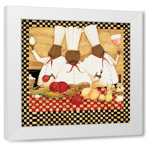 Loves To Cook White Modern Wood Framed Art Print by DiPaolo, Dan