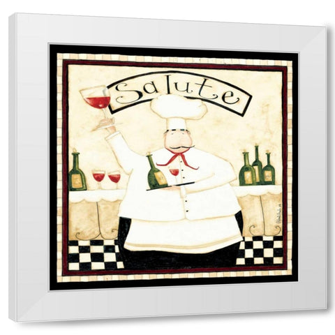 Wine Salute White Modern Wood Framed Art Print by DiPaolo, Dan