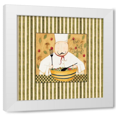 Big Salad Stripes White Modern Wood Framed Art Print by DiPaolo, Dan