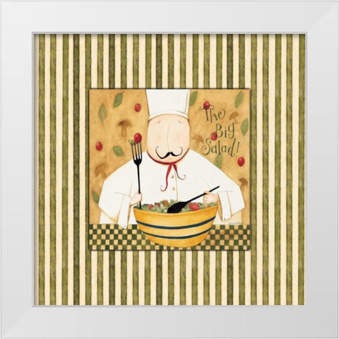 Big Salad Stripes White Modern Wood Framed Art Print by DiPaolo, Dan