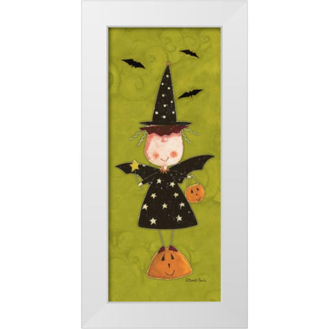 Batty Girl White Modern Wood Framed Art Print by DiPaolo, Dan