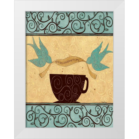 Black Coffee White Modern Wood Framed Art Print by DiPaolo, Dan