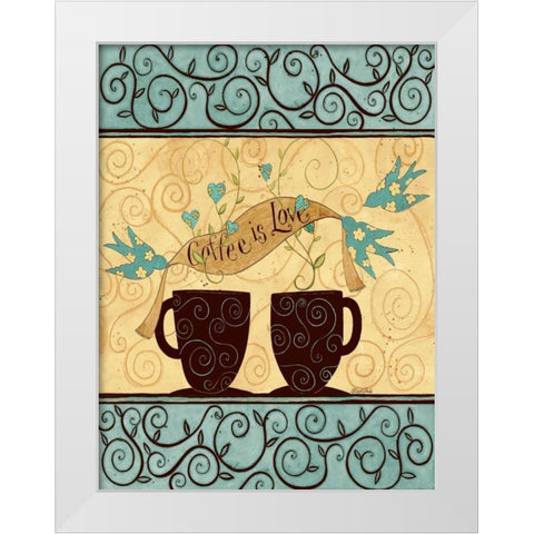 Strong Coffee White Modern Wood Framed Art Print by DiPaolo, Dan
