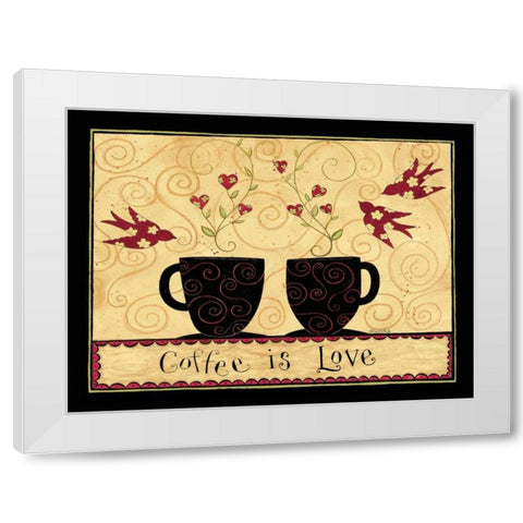 Blended Coffee White Modern Wood Framed Art Print by DiPaolo, Dan
