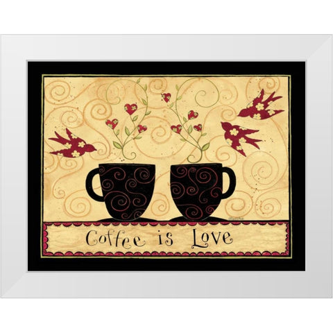 Blended Coffee White Modern Wood Framed Art Print by DiPaolo, Dan
