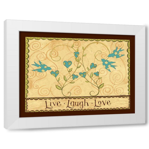 Love White Modern Wood Framed Art Print by DiPaolo, Dan