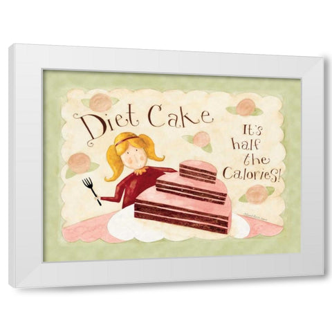 Diet Cake White Modern Wood Framed Art Print by DiPaolo, Dan