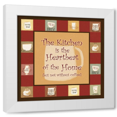 Heart Beat Home White Modern Wood Framed Art Print by DiPaolo, Dan