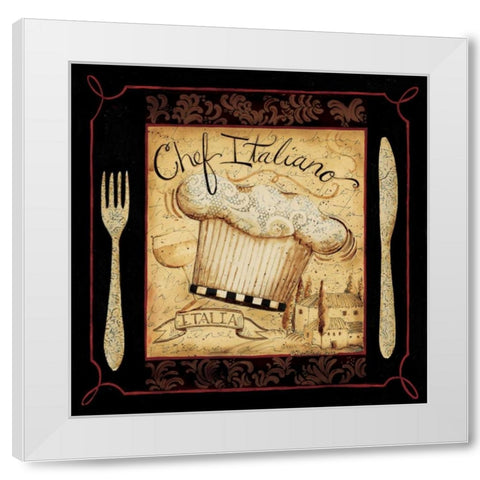 Italian Chef White Modern Wood Framed Art Print by DiPaolo, Dan