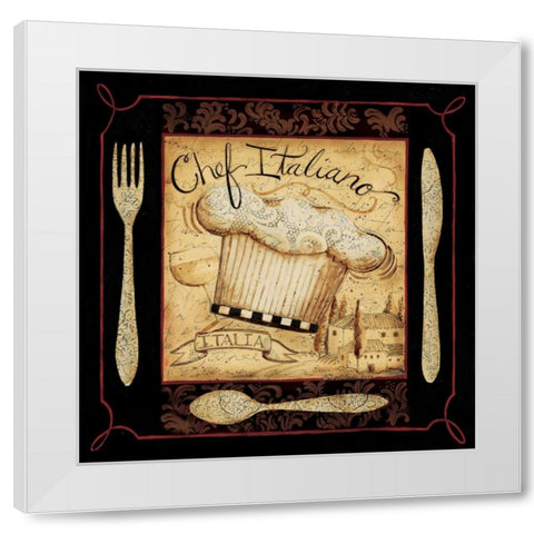 Italian Kitchen White Modern Wood Framed Art Print by DiPaolo, Dan