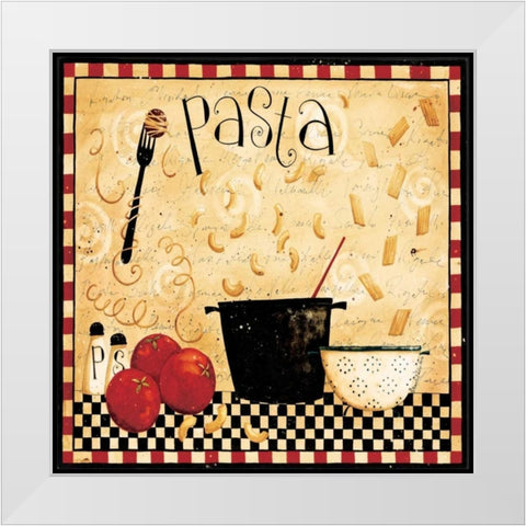 Cooking Lots Of Pasta White Modern Wood Framed Art Print by DiPaolo, Dan