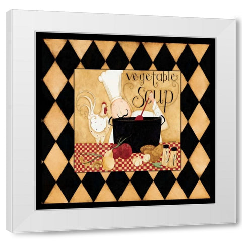Make A Good Soup White Modern Wood Framed Art Print by DiPaolo, Dan