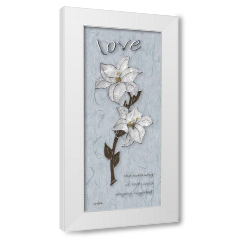 Love Lily White Modern Wood Framed Art Print by Stimson, Diane