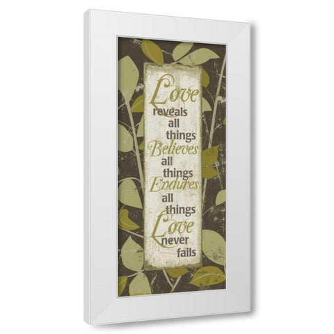 Leafy Panel 2 White Modern Wood Framed Art Print by Stimson, Diane