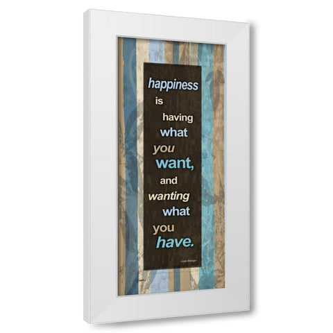 Striped Blues 1 White Modern Wood Framed Art Print by Stimson, Diane