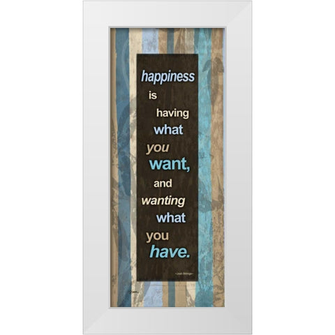 Striped Blues 1 White Modern Wood Framed Art Print by Stimson, Diane
