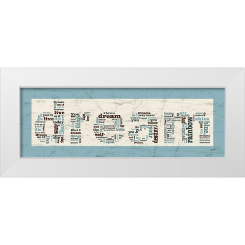 Aqua Dream White Modern Wood Framed Art Print by Stimson, Diane