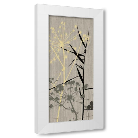 Grasses 1 Gray White Modern Wood Framed Art Print by Stimson, Diane