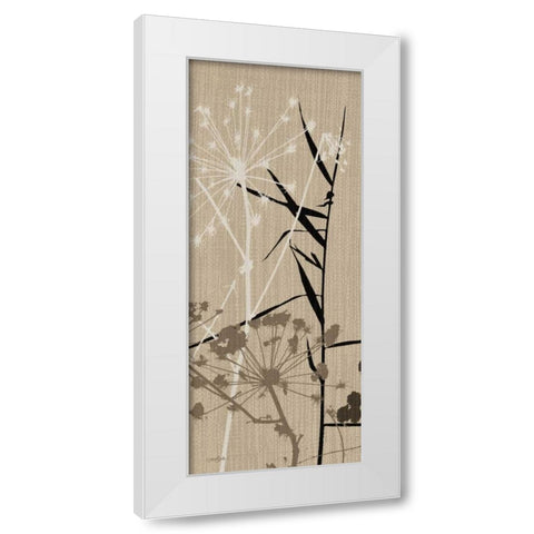 Grasses 1 Brown White Modern Wood Framed Art Print by Stimson, Diane
