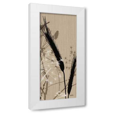 Grasses 3 Gray White Modern Wood Framed Art Print by Stimson, Diane
