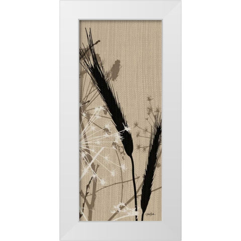 Grasses 3 Gray White Modern Wood Framed Art Print by Stimson, Diane