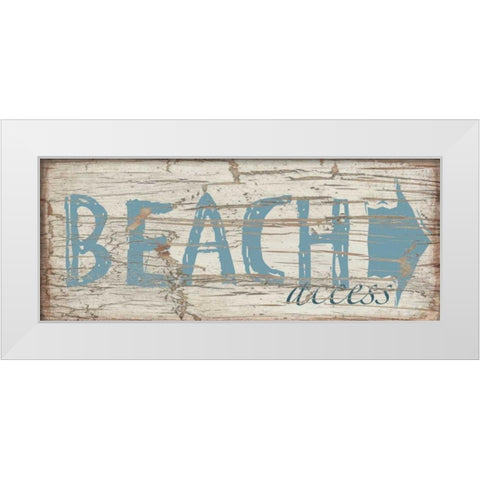 Beach Access White Modern Wood Framed Art Print by Stimson, Diane
