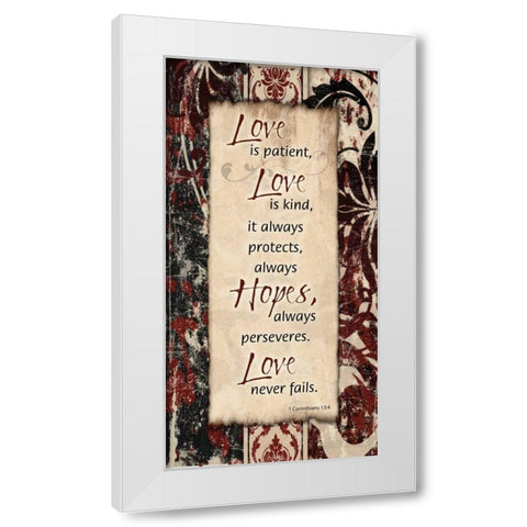 Damask Love Hard White Modern Wood Framed Art Print by Stimson, Diane