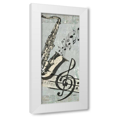 French Notes 2 White Modern Wood Framed Art Print by Stimson, Diane